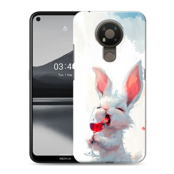 Силиконовый чехол на Nokia 3.4 с принтом кролик зайчик Силиконовый чехол на Nokia 3.4 с принтом кролик зайчик