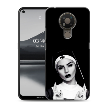 Силиконовый чехол на Nokia 3.4 с принтом монашка Силиконовый чехол на Nokia 3.4 с принтом монашка