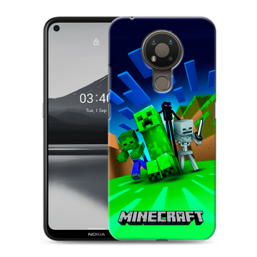 Силиконовый чехол на Nokia 3.4 с принтом Майнкрафт Силиконовый чехол на Nokia 3.4 с принтом Майнкрафт
