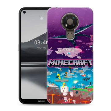 Силиконовый чехол на Nokia 3.4 с принтом Майнкрафт Minecraft Силиконовый чехол на Nokia 3.4 с принтом Майнкрафт Minecraft