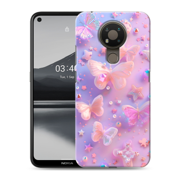 Силиконовый чехол на Nokia 3.4 с принтом Бабочки