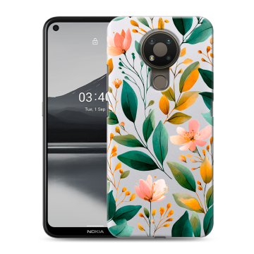 Силиконовый чехол на Nokia 3.4 с принтом Цветы паттерн