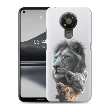 Силиконовый чехол на Nokia 3.4 с принтом Львы