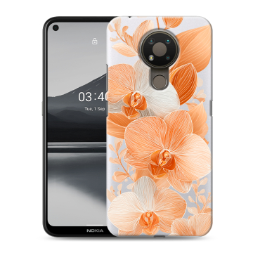 Силиконовый чехол на Nokia 3.4 с принтом Бежевые цветы