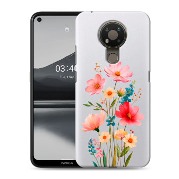 Силиконовый чехол на Nokia 3.4 с принтом Цветы