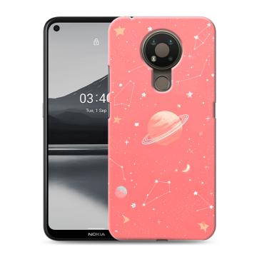 Силиконовый чехол на Nokia 3.4 с принтом Розовый космос