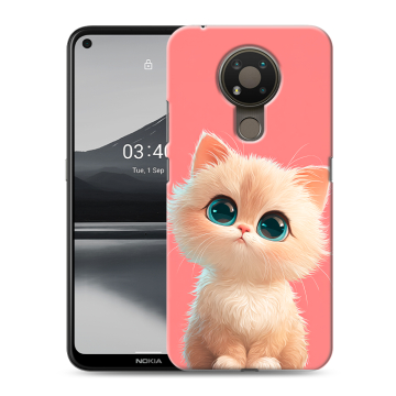 Силиконовый чехол на Nokia 3.4 с принтом Розовый котенок