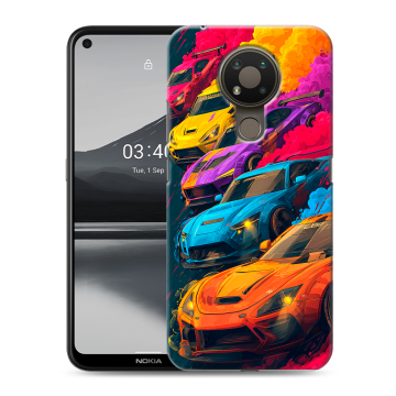 Силиконовый чехол на Nokia 3.4 с принтом Тачки