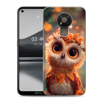 Силиконовый чехол на Nokia 3.4 с принтом Милая сова