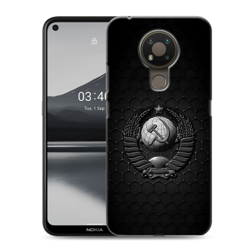Силиконовый чехол на Nokia 3.4 с принтом Герб Флаг СССР