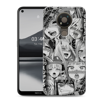 Силиконовый чехол на Nokia 3.4 с принтом Ahegao Ахегао Аниме