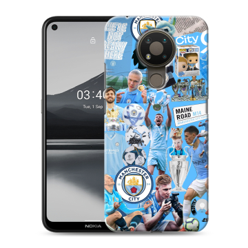 Силиконовый чехол на Nokia 3.4 с принтом Man City Манчестер Сити