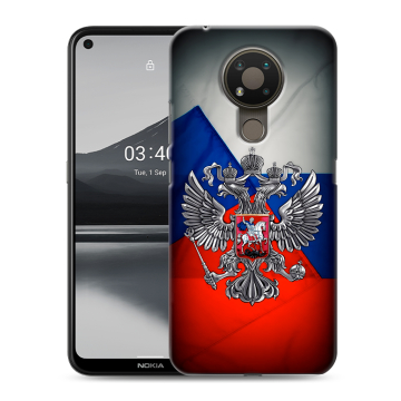 Силиконовый чехол на Nokia 3.4 с принтом Флаг России