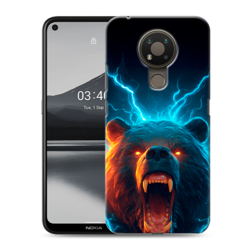 Силиконовый чехол на Nokia 3.4 с принтом Медведь