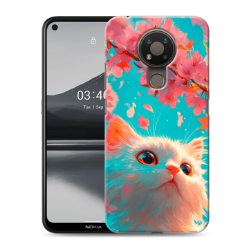 Силиконовый чехол на Nokia 3.4 с принтом Красивый кот