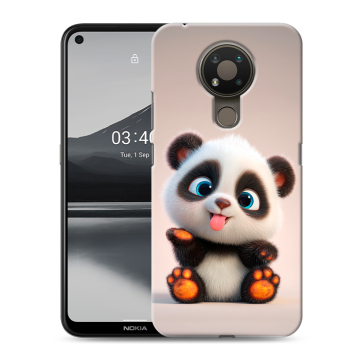 Силиконовый чехол на Nokia 3.4 с принтом милая панда Силиконовый чехол на Nokia 3.4 с принтом милая панда