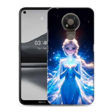Силиконовый чехол на Nokia 3.4 с принтом Холодное сердце Frozen Силиконовый чехол на Nokia 3.4 с принтом Холодное сердце Frozen