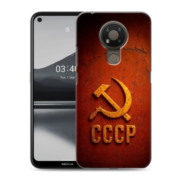 Силиконовый чехол на Nokia 3.4 с принтом Флаг Герб СССР Силиконовый чехол на Nokia 3.4 с принтом Флаг Герб СССР