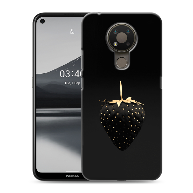 Силиконовый чехол на Nokia 3.4 с принтом Черная клубника Силиконовый чехол на Nokia 3.4 с принтом Черная клубника