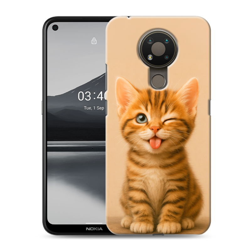 Силиконовый чехол на Nokia 3.4 с принтом котенок Силиконовый чехол на Nokia 3.4 с принтом котенок