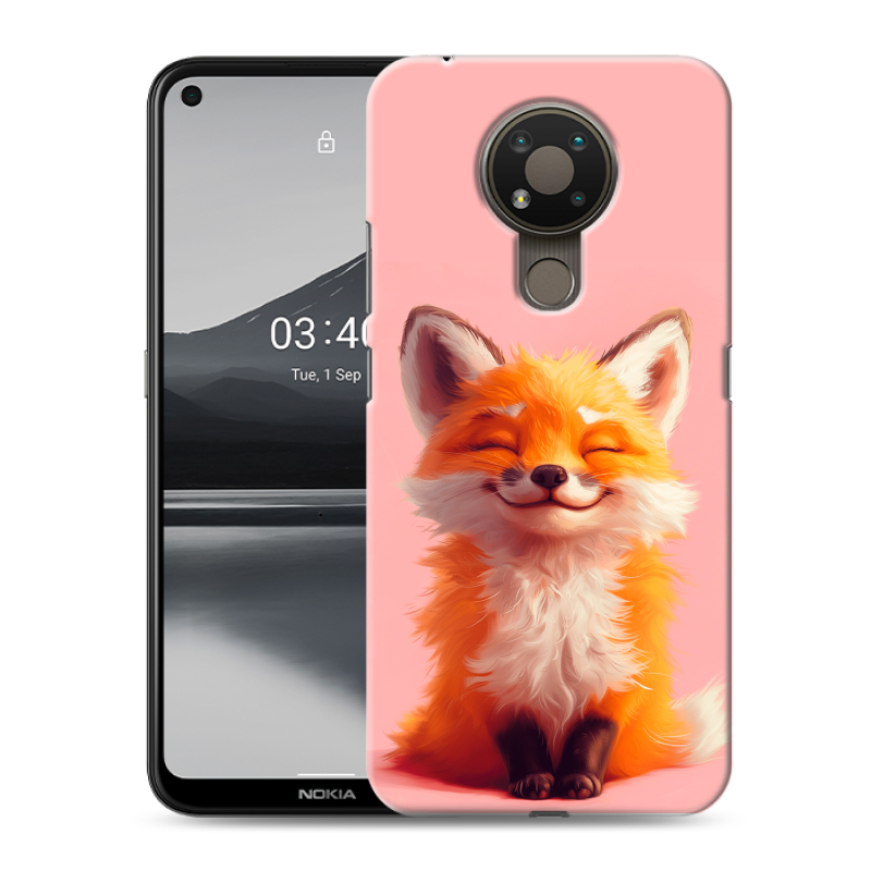 Силиконовый чехол на Nokia 3.4 с принтом милая лиса Силиконовый чехол на Nokia 3.4 с принтом милая лиса