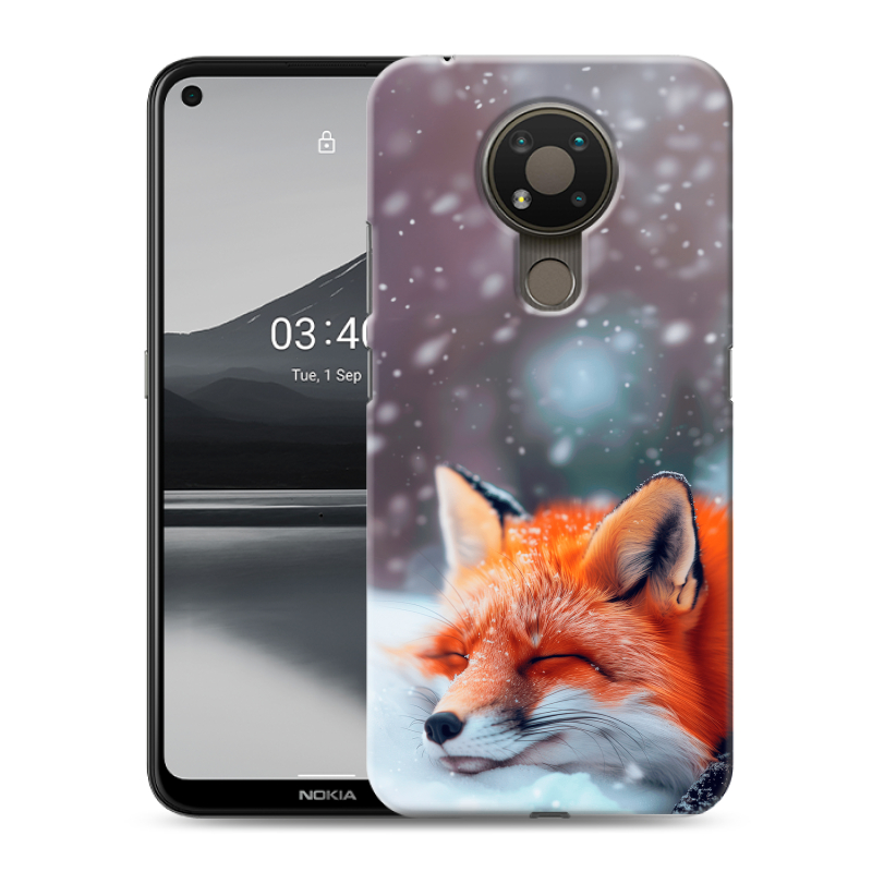Силиконовый чехол на Nokia 3.4 с принтом лиса Силиконовый чехол на Nokia 3.4 с принтом лиса