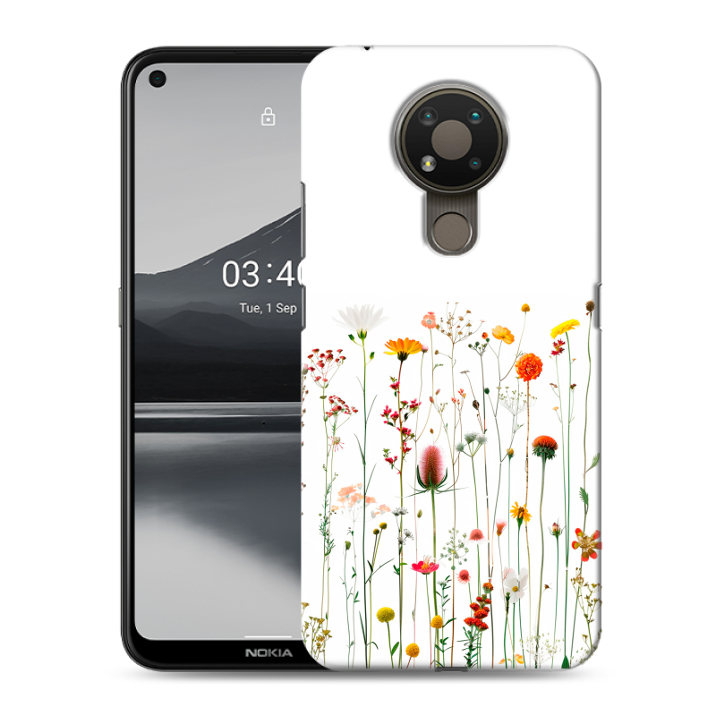 Силиконовый чехол на Nokia 3.4 с принтом цветы Силиконовый чехол на Nokia 3.4 с принтом цветы