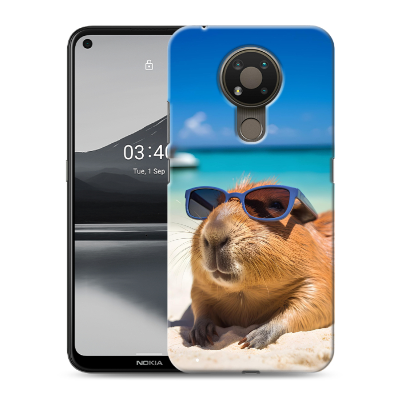 Силиконовый чехол на Nokia 3.4 с принтом Капибара Силиконовый чехол на Nokia 3.4 с принтом Капибара