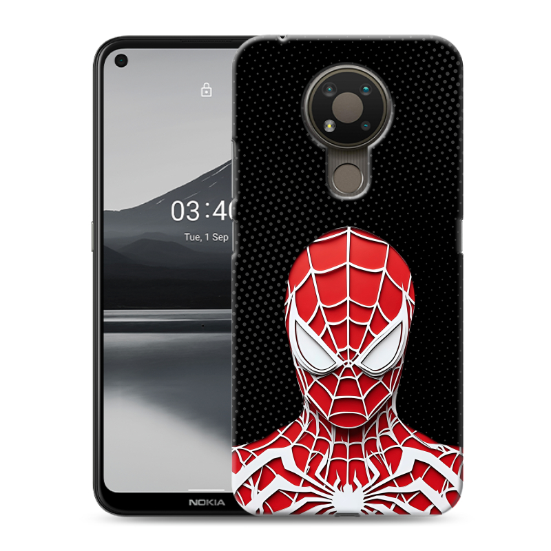Силиконовый чехол на Nokia 3.4 с принтом человек паук spiderman Силиконовый чехол на Nokia 3.4 с принтом человек паук spiderman