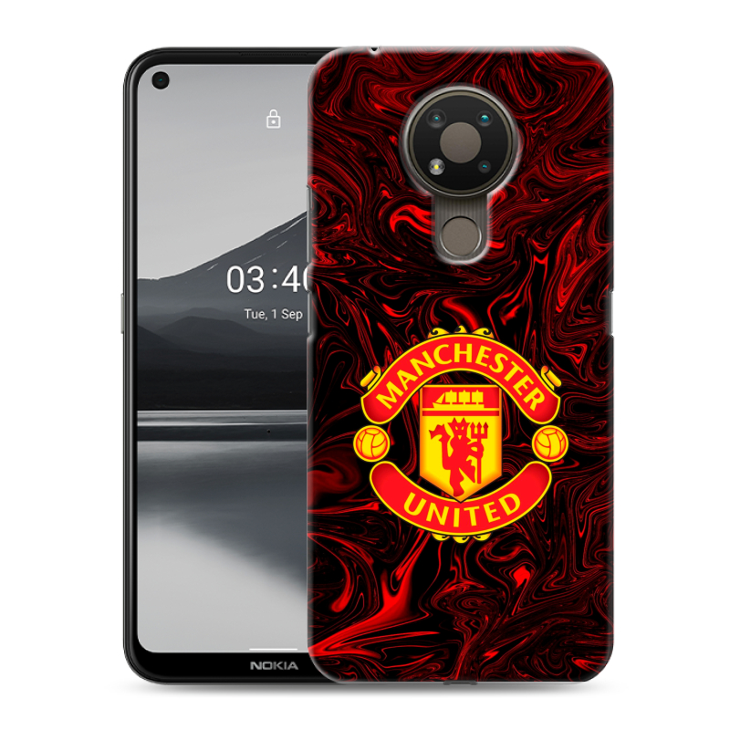 Силиконовый чехол на Nokia 3.4 с принтом Manchester United Силиконовый чехол на Nokia 3.4 с принтом Manchester United