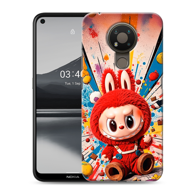 Силиконовый чехол на Nokia 3.4 с принтом Labubu Лабубу Силиконовый чехол на Nokia 3.4 с принтом Labubu Лабубу
