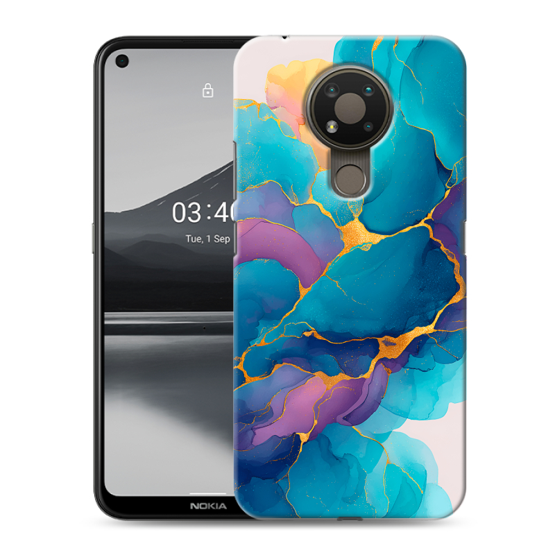 Силиконовый чехол на Nokia 3.4 с принтом Мрамор блестки Силиконовый чехол на Nokia 3.4 с принтом Мрамор блестки