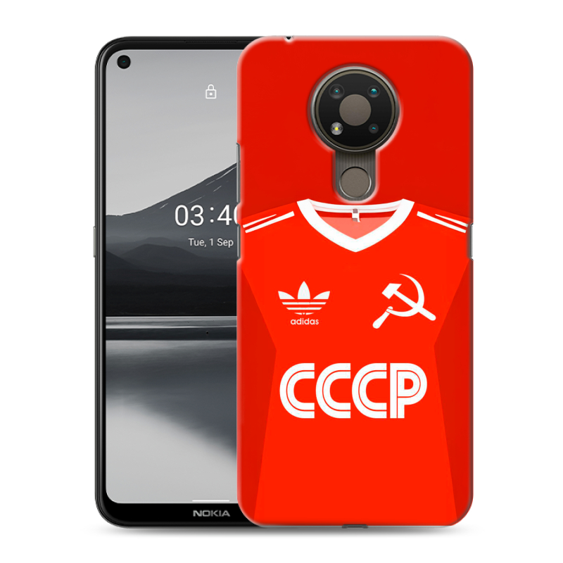 Силиконовый чехол на Nokia 3.4 с принтом Флаг Герб СССР Силиконовый чехол на Nokia 3.4 с принтом Флаг Герб СССР