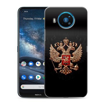 Силиконовый чехол на Nokia 8.3 с принтом Герб России