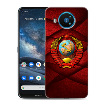 Силиконовый чехол на Nokia 8.3 с принтом Герб СССР