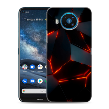 Силиконовый чехол на Nokia 8.3 с принтом Яркие абстракции