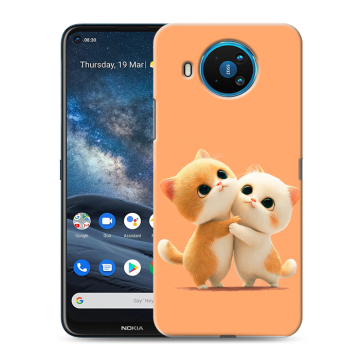 Силиконовый чехол на Nokia 8.3 с принтом Милые котики