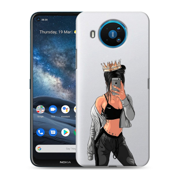 Силиконовый чехол на Nokia 8.3 с принтом Женские принты
