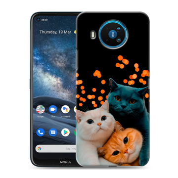 Силиконовый чехол на Nokia 8.3 с принтом Кошки