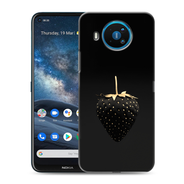 Силиконовый чехол на Nokia 8.3 с принтом Черная клубника