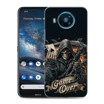 Силиконовый чехол на Nokia 8.3 с принтом Скелет карты