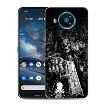 Силиконовый чехол на Nokia 8.3 с принтом Скелет