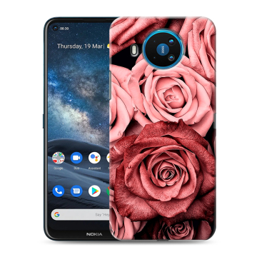 Силиконовый чехол на Nokia 8.3 с принтом Цветы розы