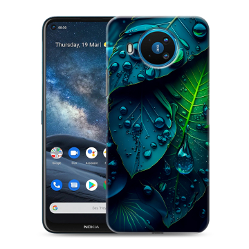 Силиконовый чехол на Nokia 8.3 с принтом Листья