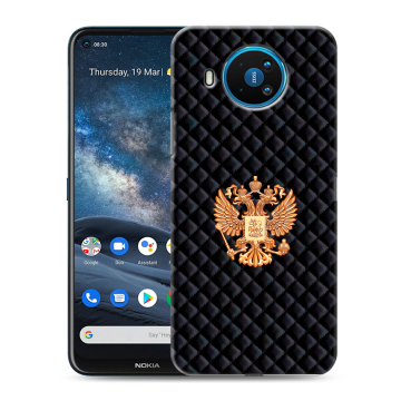 Силиконовый чехол на Nokia 8.3 с принтом Герб России принт Силиконовый чехол на Nokia 8.3 с принтом Герб России принт