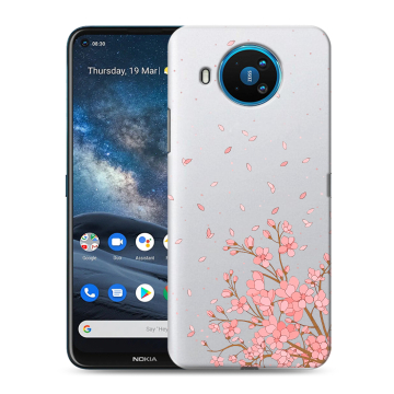 Силиконовый чехол на Nokia 8.3 с принтом Ветка сакуры