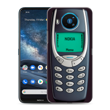 Силиконовый чехол на Nokia 8.3 с принтом Старый телефон Силиконовый чехол на Nokia 8.3 с принтом Старый телефон