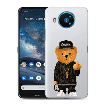 Силиконовый чехол на Nokia 8.3 с принтом Мишка