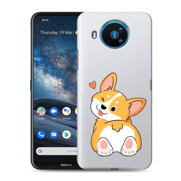 Силиконовый чехол на Nokia 8.3 с принтом Корги