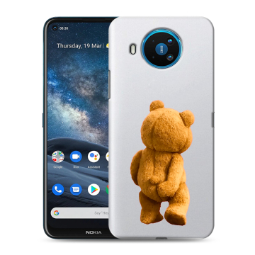 Силиконовый чехол на Nokia 8.3 с принтом Медведь Силиконовый чехол на Nokia 8.3 с принтом Медведь